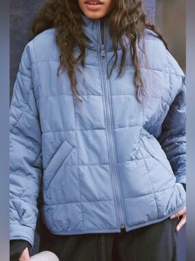 Free people Pippa Packable Puffer Jacket skyline blue
